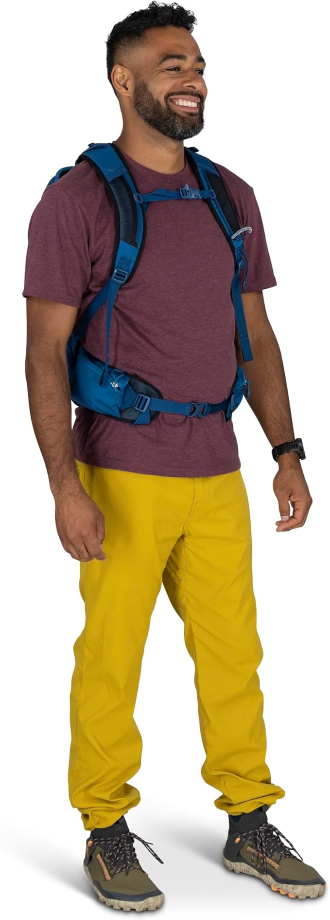 Osprey Talon 11L Men's Lightweight Hiking Backpack with Hipbelt, Scoria Blue/Night Shift