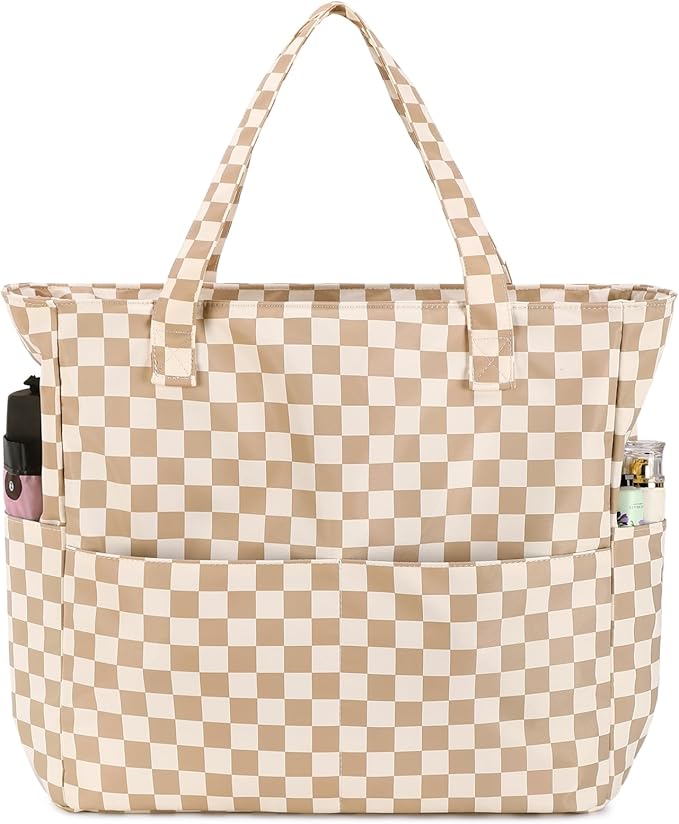 Waterproof Beach Tote Pool Bags for Women Ladies Extra Large Gym Tote Carry On Bag With Wet Compartment for Weekender Travel