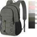 ZOMFELT Hiking Backpack for Women Men, 15L Lightweight Packable Backpacks for Trip, Water Resistant Small Travel Backpack, Foldable daypack for Hiking, Walking, Cycling, Camping, Grey & Black