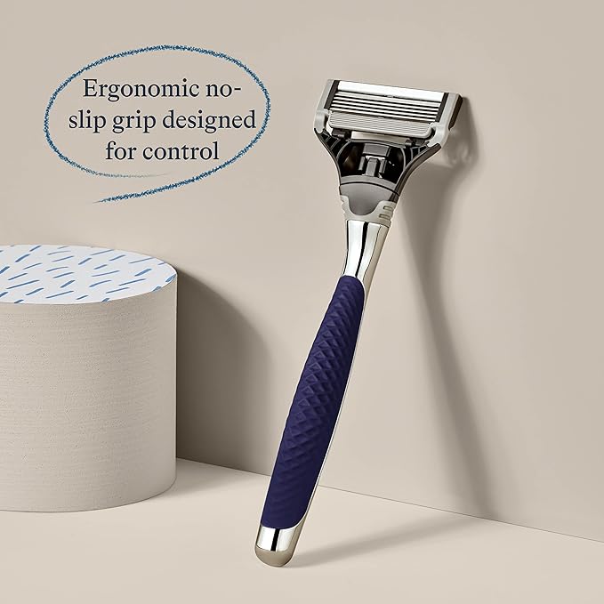 Harry's Shaving Kit for Men - Razor Handle and 3 Razor Blade Refill Cartridges - Chrome Edition