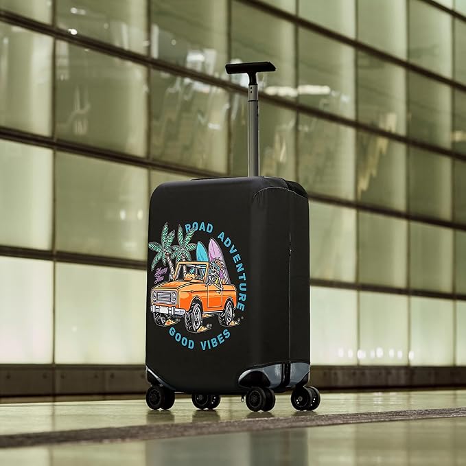 HYPER VENTURE Washable Luggage Cover - Fashion Suitcase Protector Fits 27-30 Inch Luggage (Road Adventure, L)