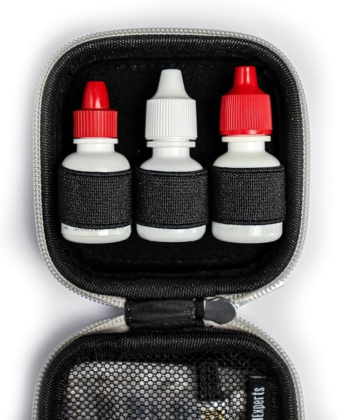 Multi-Functional Eye Drops, Medicine & Travel Accessories Organizer - Hardshell EVA Compact Carry Case - Loops & Mesh Pocket for Daily Pills, Charging Cables & Batteries by Clinical Experts