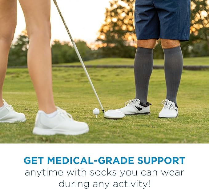 Medical Grade Compression Socks for Men & Women 15-20 mmHg by OrthoSleeve (Blue Argyle, X-Large)