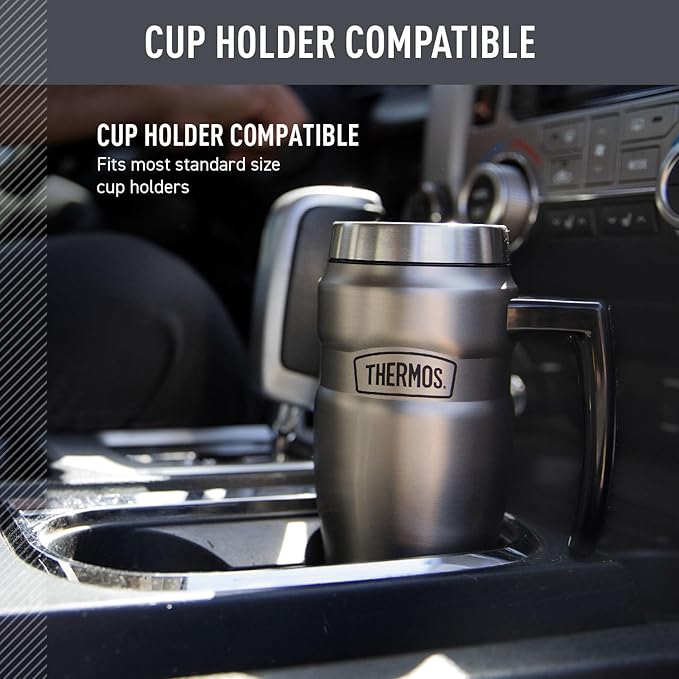 THERMOS Stainless King Vacuum-Insulated Travel Mug, 16 Ounce, Midnight Blue