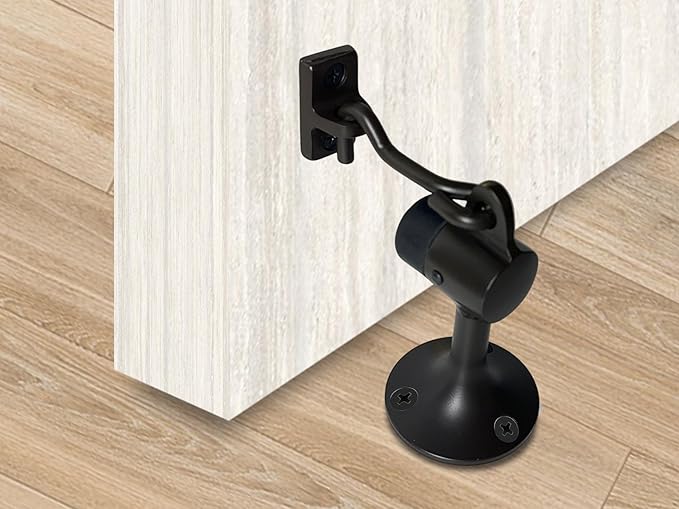 QCAA Solid Brass Door Stop, 3-15/16" Height, US10B ORB(Oil-Rubbed Bronze), Made in Taiwan, 2 Pack