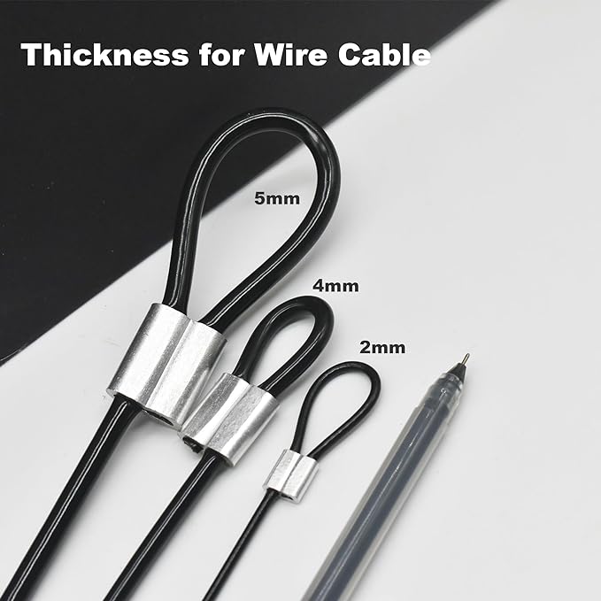 10 Pcs 4mm Wire 12 inch Vinyl Coated Stainless Steel Cable with Loops Short Wire Rope Lanyard Lock Security Chain Link for Outdoor Gates, Black(4mm x 12inch)