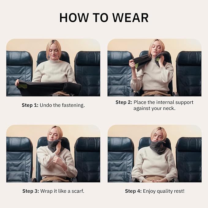 trtl Pillow Petite - Small Travel Pillow with Built-in Head and Neck Support - Comfortable Plane Neck Pillow for Traveling - Compact and Machine-Washable