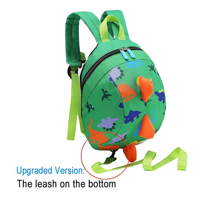DB Toddler Mini Dinosaur Backpack with Child Leash, Anti Lost Wrist Link for Kids, Safety Harness Back Pack for Baby Boy Girl