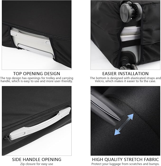 Transparent PVC Suitcase Cover, No Disassembly Required Clear Luggage Protector Suitcase Cover