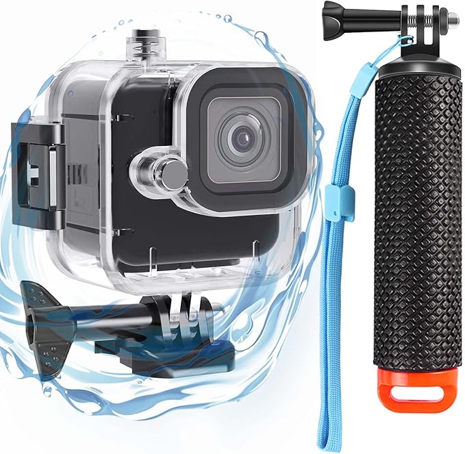 Compatible for Go Pro Hero 11 mini Black Waterproof Housing Case 60M/196FT Protective Underwater Diving Case Shell with Cameras Handle Mount Accessories Kit