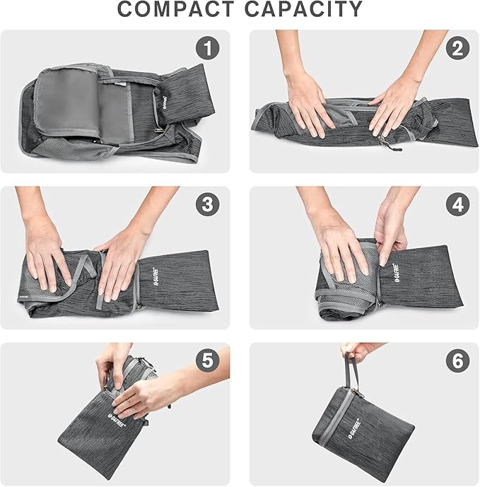 G4Free 10L/15L Hiking Backpack Lightweight Packable Hiking Daypack Small Travel Outdoor Foldable Shoulder Bag