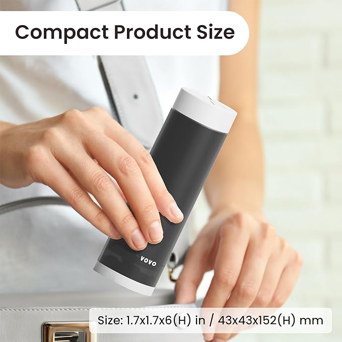 VOVO Go Portable Electric Bidet for Travel - 2 Adjustable Pressure Settings, Compact Handheld Bidet, Ideal for Personal Hygiene & Postpartum Care, Lightweight & Leak-Proof Design - 140ml, Black
