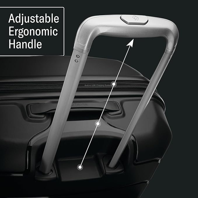 Samsonite Freeform 24-Inch Medium Luggage with Dual 360° Spinner Wheels - Checked Suitcase - TSA Lock, Airline-Approved - Durable Polypropylene Expandable Hardshell for Lightweight Travel - Black