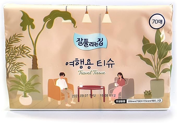 LENITH Travel Pocket Tissues Packs (Soft Pack) 70 Sheets per pack / 3packs, 210 Tissues Total, Travel, Camping, Office, Car