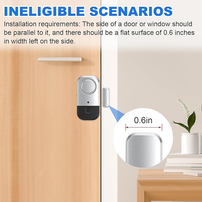 Door Window Alarm Sensors - Door Alarms for Kids Safety, Door Alarms for Home Security, for Home, Office, Store, Garage, Dorm Room, Apartment, RV, 8 Pack
