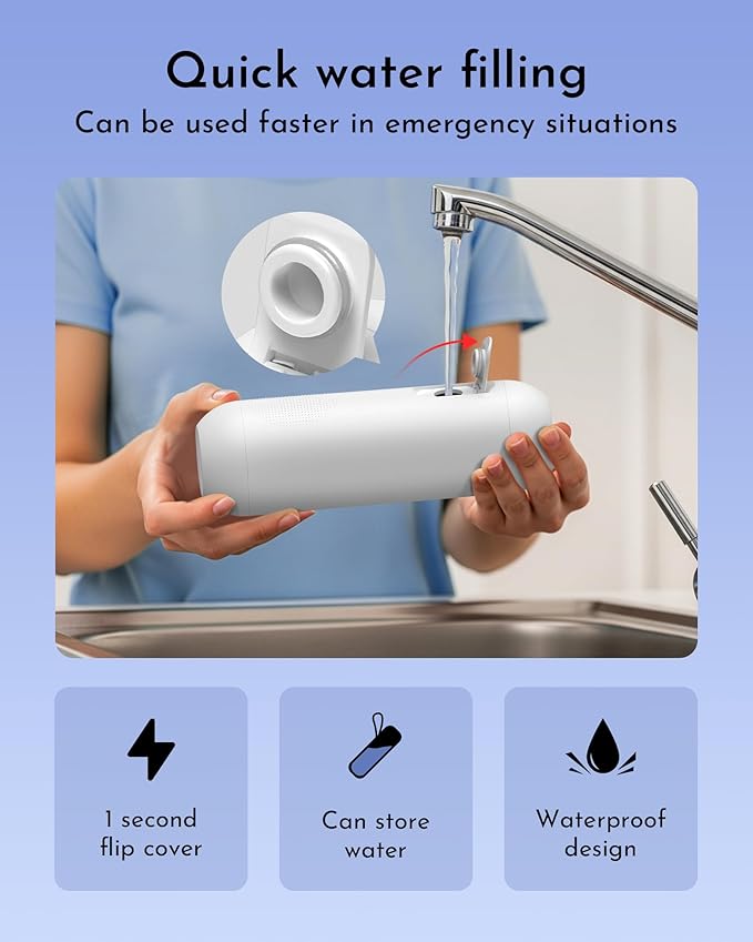 Portable Bidet for Travel, Rechargeable Electric Travel Sprayer with Adaptor, Waterproof High Pressure Handheld Bidet for Women Men Cleaning (White)