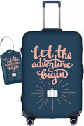 Let The Adventure Begin Luggage Cover Washable Suitcase Protector, Luggage Tag Travel Birthday Gifts For Men Women (XL 29-32 Inch Luggage)