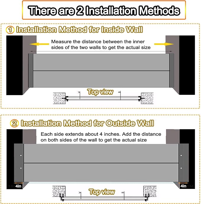Reusable Flood Barrier, 3/4/5/6/7/8/9/10/11/12/13ft Long Heavy Duty Aluminum Water Barrier Shield for Sliding Glass Door/Driveway/Home Doorway, Removable Stopper Shield with Rubber(H 2.6ft