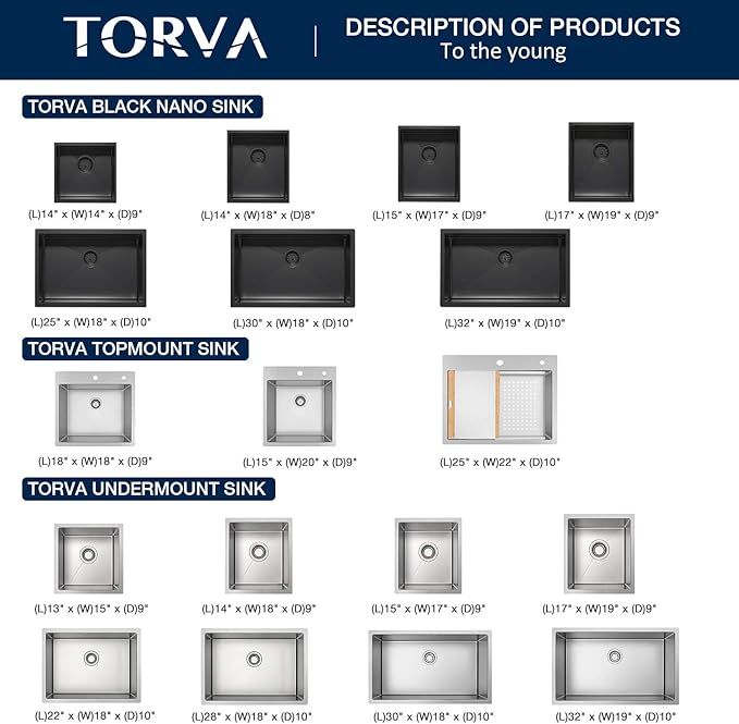 TORVA 28-Inch Undermount Kitchen Sink, Premium 304 Stainless Steel Bar Sink - 10 Inches Deep Basin Single Bowl Sink