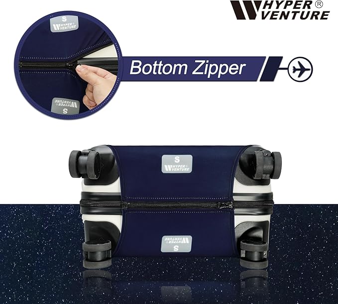 HYPER VENTURE Washable Luggage Cover - Fashion Suitcase Protector Fits 27-30 Inch Luggage (Nightscape, L)
