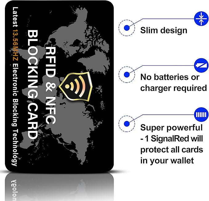 SaiTech IT 2 Pack RFID Blocking Card NFC Contactless Debit/Credit Card ATM Passport Protector ideal for Men & women slim with World map design perfectly fit in wallet(Black), White
