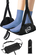 Airplane Foot Hammock, Upgraded Anti-Squeeze Foot Rest for Plane Travel - Relax Your Feet with Better Support, Thickened Foam, Portable Design, and More Comfortable Foot Sling