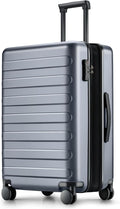 Carry on Luggage 22 X 14 X 9 Airline Approved, 20 Inch Luggage for 3-5 Days Travel, Double Spinner Wheels, 100% Hardshell PC, TSA Lock (00-Grey (Expandable), Checked 24-Inch)