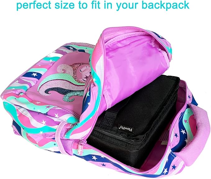 FlowFly Small Insulated Lunch box Portable Soft Bag Mini Cooler Thermal Meal Tote Kit with Handle for Work & School, Bright Yellow