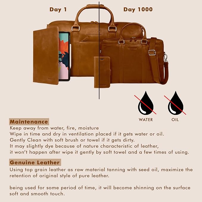 Handmade Leather Backpack for Men and Women, 15.6 Inch Laptop Bag, Genuine Leather Casual Daypack, For College & Office, Travel or Hiking - Retro Hunter Brown