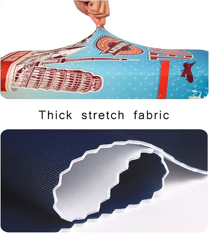 WUJIAONIAO Travel Luggage Cover Baggage Suitcase Cover Protector Skins 18-32 Inch (Tourist Attraction A28, M (for 22-24 inch luggage))