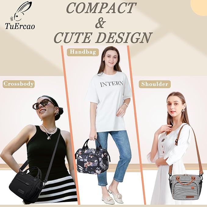 Small Lunch Bag Lightweight Insulated Lunch Box for Women Work Portable Soft Cooler for Picnic Travel Road Trips, Loncheras para Mujer, Stripes
