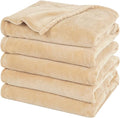 PHF Oversized King Fleece Blanket 120"x120", No Shed No Pilling Big Soft Blanket, Extra Large 10'x 10' Lightweight for Bed, Sofa Travel and Camping, Suitable for All Season, Beige