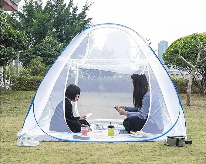 Mosquito Net for Bed, Folded Size 12 inch Portable Camping Travel Mosquito Net, Pop Up Mosquito Tent with Double Entry for King Queen Size Bed (Folded 17 Inch, 71"x79"x59")