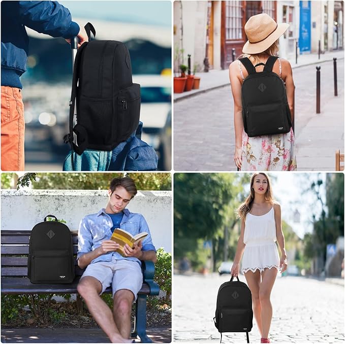 School Backpack 3PCS Sets for Teens Lightweight Bookbag with Lunch Bag Pencil Case for Middle School High School College