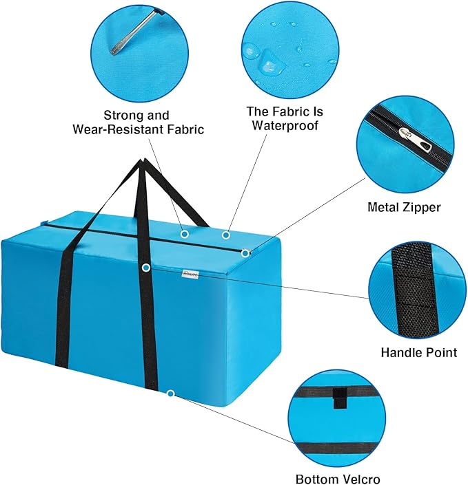 Extra Large Moving Bags Heavy Duty Space Saver Vacuum Storage Bag Vacuum Seal bags for Clothing Travel Packing bag Blue Bag for Moving Vaccine Sealed Blue Storage Bag (8 Pack)