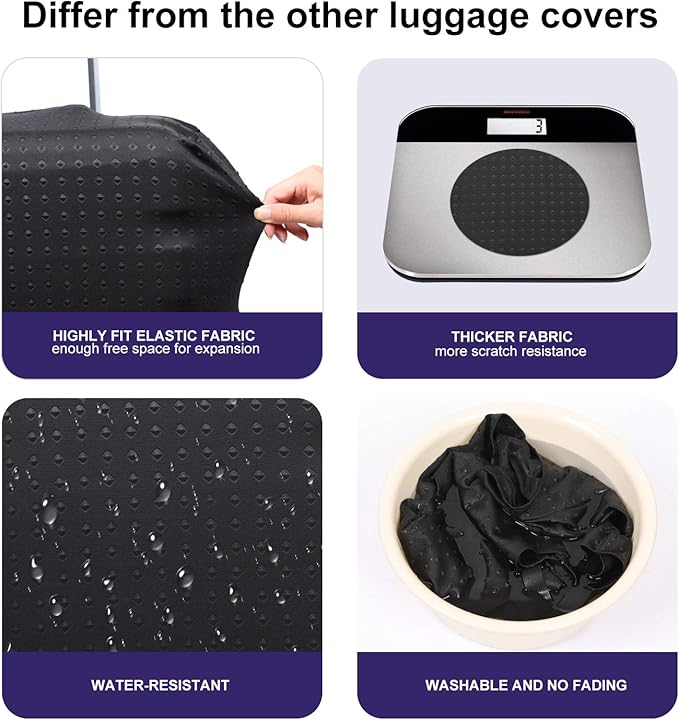 7-Mi Travel Suitcase Protective Cover 26"-28" Suitcase Protective Cover & High Elastic Spandex Size L