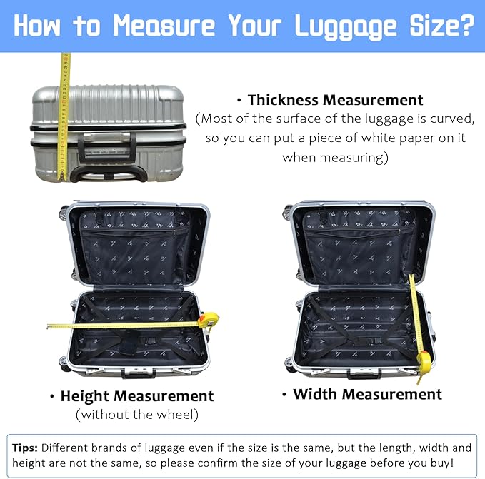 Luggage Cover for Suitcase Elastic Suitcase Cover Protector, Carry On Luggage Sleeve Anti Scratch Travel Essentials Fits 20-22 Inch Suitcase