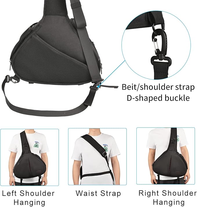 CADeN Camera Bag Sling Shoulder Bag Camera Case Waterproof with Rain Cover Tripod Holder, Compatible for DSLR/SLR Cameras (Canon Nikon Sony Pentax) and Accessories Shoulder Camera Bag