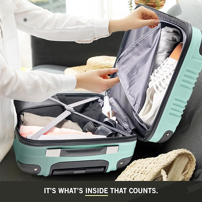 Kenneth Cole REACTION Out of Bounds, Mint Blue, 20-Inch Carry On