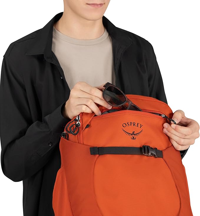 Osprey Proxima 30L Campus Laptop Backpack - Organized Everyday Pack with Tech Storage, Water Bottle Pockets, and Comfortable Carry - Perfect for School, Commute, and Travel, Kazuma Print/Toffee Orange