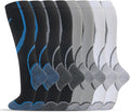 Compression Socks for Women Men Circulation Knee High 8 Pairs for Nurses, Running, Travel, Athletic