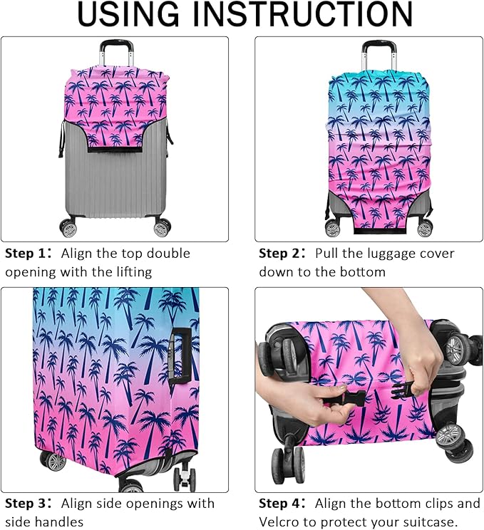 Luggage Cover for Suitcase Elastic Suitcase Cover Protector, Carry On Luggage Sleeve Anti Scratch Travel Essentials Fits 20-22