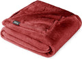 Bare Home Fleece Blanket - Full/Queen - Ultra-Soft Lightweight for Bed, Sofa, and Couch - Luxury Microplush - Cozy Warm Blanket (Full/Queen, Rosewood)