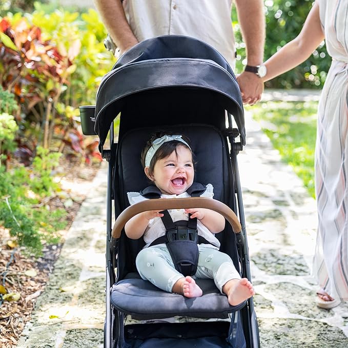 Joie Nutmeg Compact Stroller – Lightweight and Compact Stroller with One-Hand Fold (Thunder)