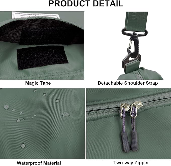 Travel Duffle Bag, Waterproof Sport Tote Gym Bag for Women Men, Overnight Weekender Carry On Bag with Wet Pocket