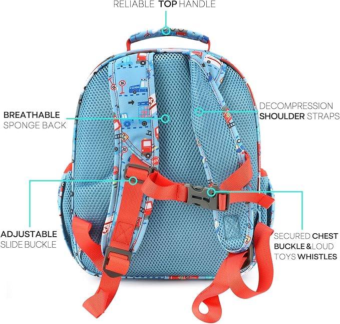 mibasies Boys Backpack 5-8: Lightweight Kids Backpacks Boys - Boy Bookbag for Elementary School - Car