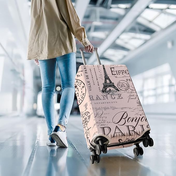 Travel Luggage Cover Suitcase Protector Fits 18-32 Inch Wheel Covers PatternedTravel Related Items Flower Luggage Protector Elastic S