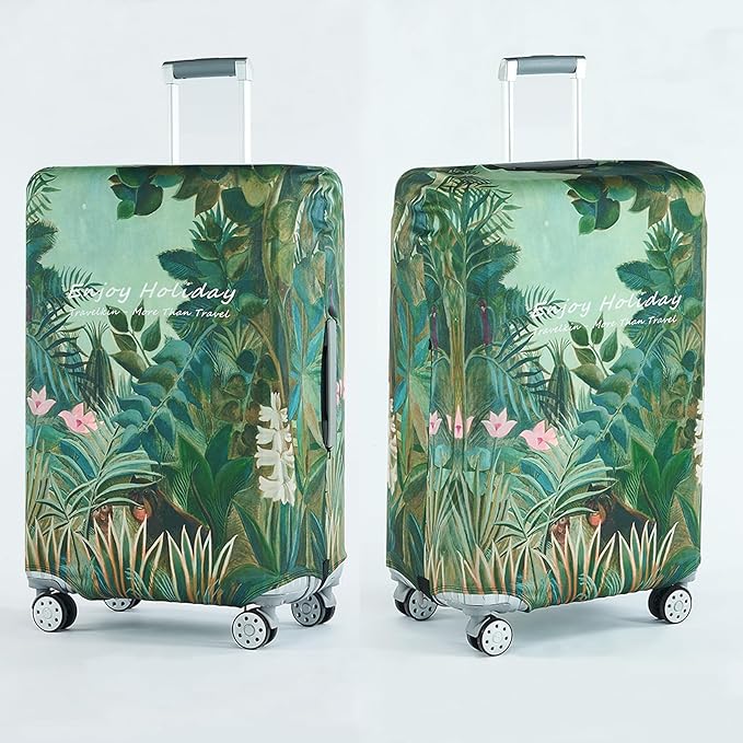 Travelkin Luggage Covers For Suitcase Tsa Approved,Suitcase Cover Protector Fit 18-32 Inch Luggage (Jungle, M)