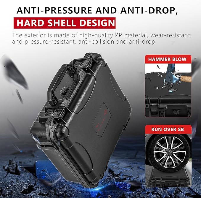Hard Case Organizer For Gopro Hero 13/12/11/10/9/8 Media Mod/Volta/Protective Housing/Chest Mount Creator Edition/Handler Dual Battery Charger Accessories Waterproof Travel Storage Carrying Case