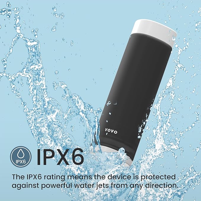 VOVO Go Portable Electric Bidet for Travel - 2 Adjustable Pressure Settings, Compact Handheld Bidet, Ideal for Personal Hygiene & Postpartum Care, Lightweight & Leak-Proof Design - 140ml, Black
